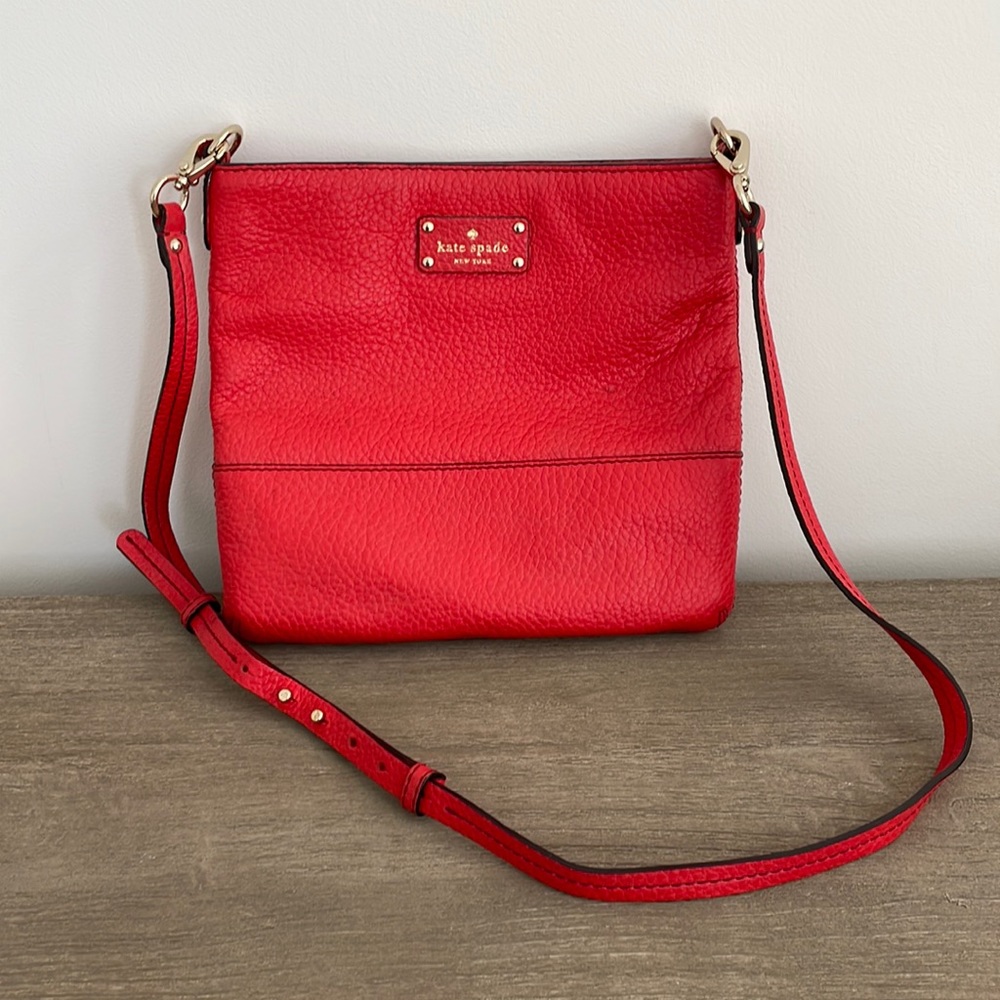 Kate Spade Leather Crossbody Purse RED